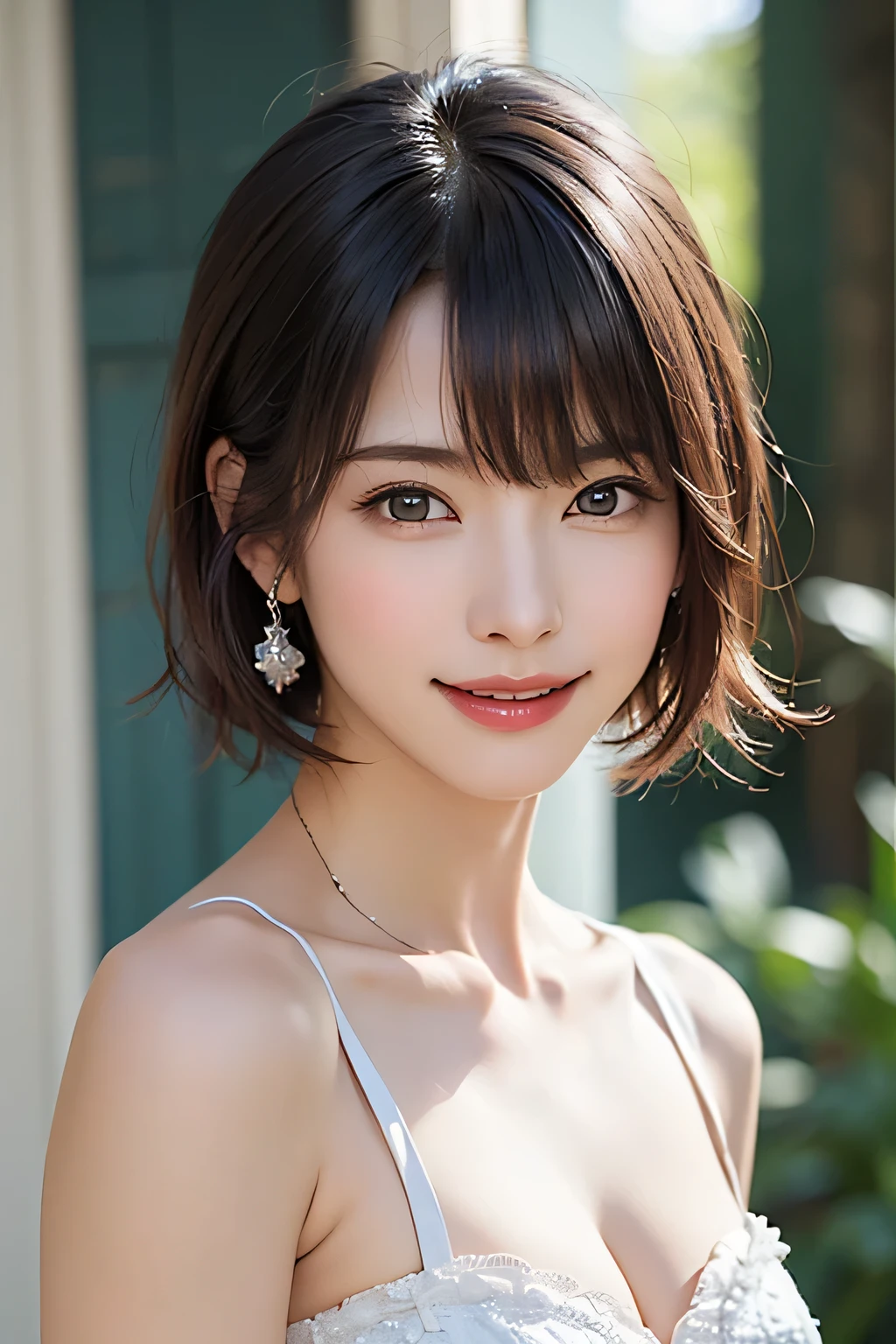 (Highest quality, 8k, masterpiece: 1.3)), concentrated: 1.2, Perfect Body Beauty: 1.4, ((Layered Haircut,Small breasts : 1.2)), (Wall made of recycled wood:1.3), (Lace Bikini: 1.3) ,valley,　A shy smile,Highly detailed face and skin texture, (Beautiful, clear black eyes:1.3), double eyelid ,White skin, medium brown color hair, golden ratio, (shut up: 1.3),