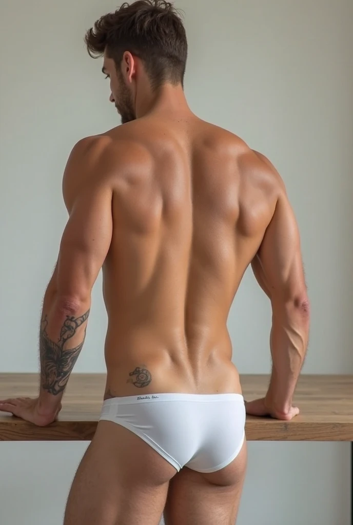 a skinny boy with a big ass with his ass open