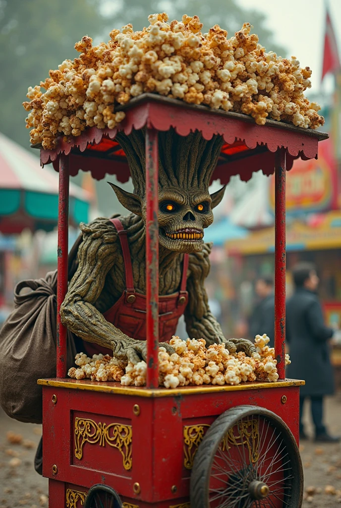 54. All sorts of strange monsters by Hieronymus Bosch、Appearing in an avant-garde, futuristic street market, star wars movie style, Low - Angle, Horizontal view, Structure of the film, Detailed Concept, Brutalist architecture, Post-processing, Atmospheric, Low saturation, Upright, Architectural Photography Styles, Instant Kodachrome Photos