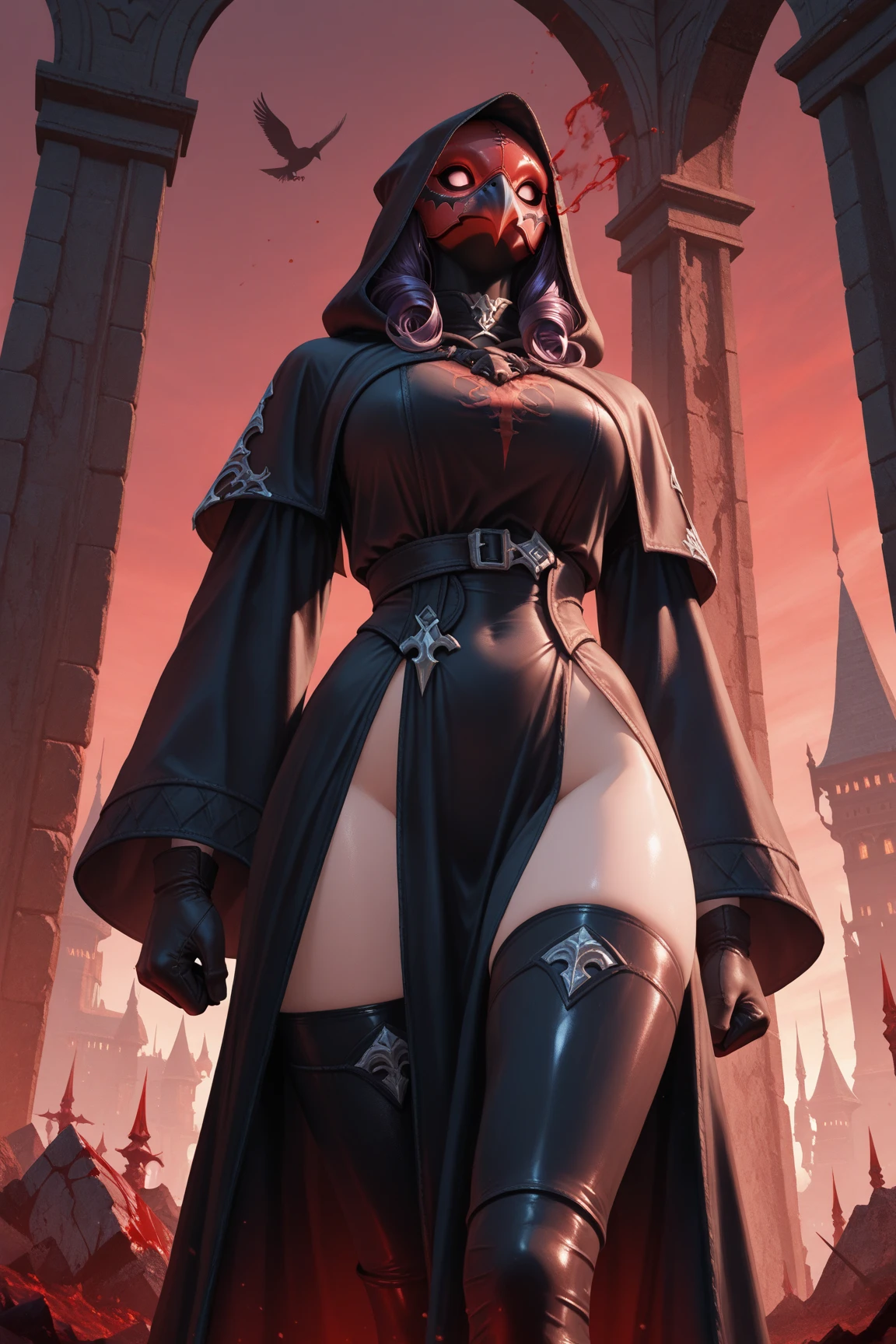 dark magician girl,gwen tennyson,tracer,bulma,rebecca chambers,Yu-Gi-Oh,solo girl,close up,moonlight,gold neck jewelry,body tattoos,short pink skirt,garter belt,short hair,dark magician girl hat,dark magician girl dress,dark magician girl robe,holding a wand,pumpkin village,pink magician girl cloak,silver earrings,halloween forest,glowing pumpkin,green eyes, (DARK hair),shy smile,freckles,redhead,beautiful girl, large breasts,thigh high boots,ultra detailed,realistic,fantasy art, (huge breasts:1.2),