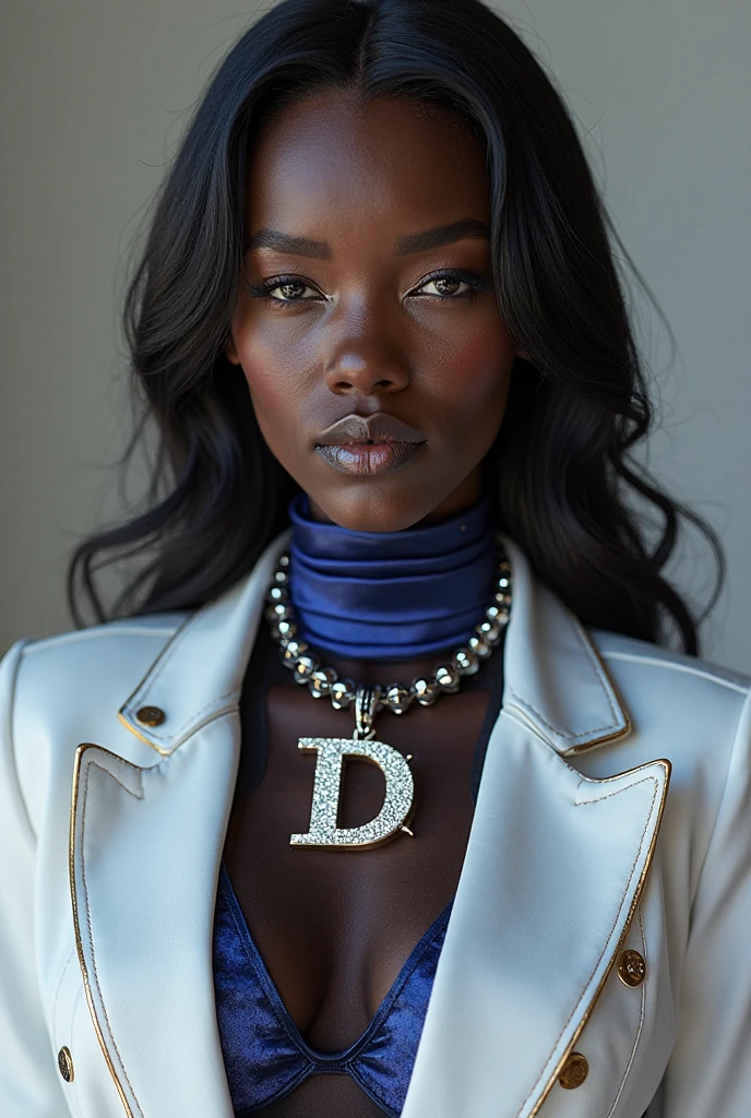 realistic,portrait of dark-skined American 1man and pale-skinned French 1woman,half body,both looking at viewer,pale French girl in open v chest clothes and black american boy in collared shirt,jewelry,flower,necklace,breasts,sexy art,refined editorial photograph,real photo,8k,sharp high-quality photo,