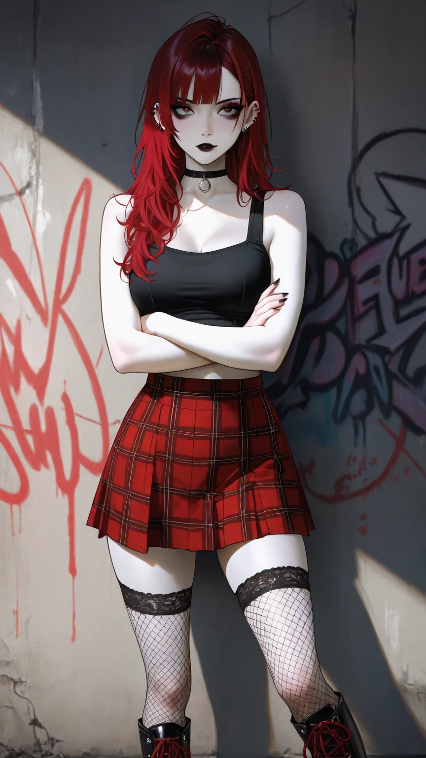 -girl standing on the street, perfect girl with long pink hair, sexy, wearing a very tight and sexy crop top, Dark Alley, plaid miniskirt, stockings, city, black shirt-, eroticism, sexy, black and white image, between shadows, oil painting, chiaroscuro, sensual, dramatic lighting, moody atmosphere, photorealistic, intricate details, masterpiece, ultra-detailed, high quality, 8k, best quality, realistic, cinematic, dark and brooding, expressionist, powerful composition, emotional impact , {{{,nsfw,speech bubble,sexy nude, {{{,{pussy,spread her pussy,cum,cum on pussy,masterbation,straddling,y}}},cute,ultra detailed skin,sketch}}}, ,}}}, art inspired by Bill Sienkiewicz and Dave McKean
