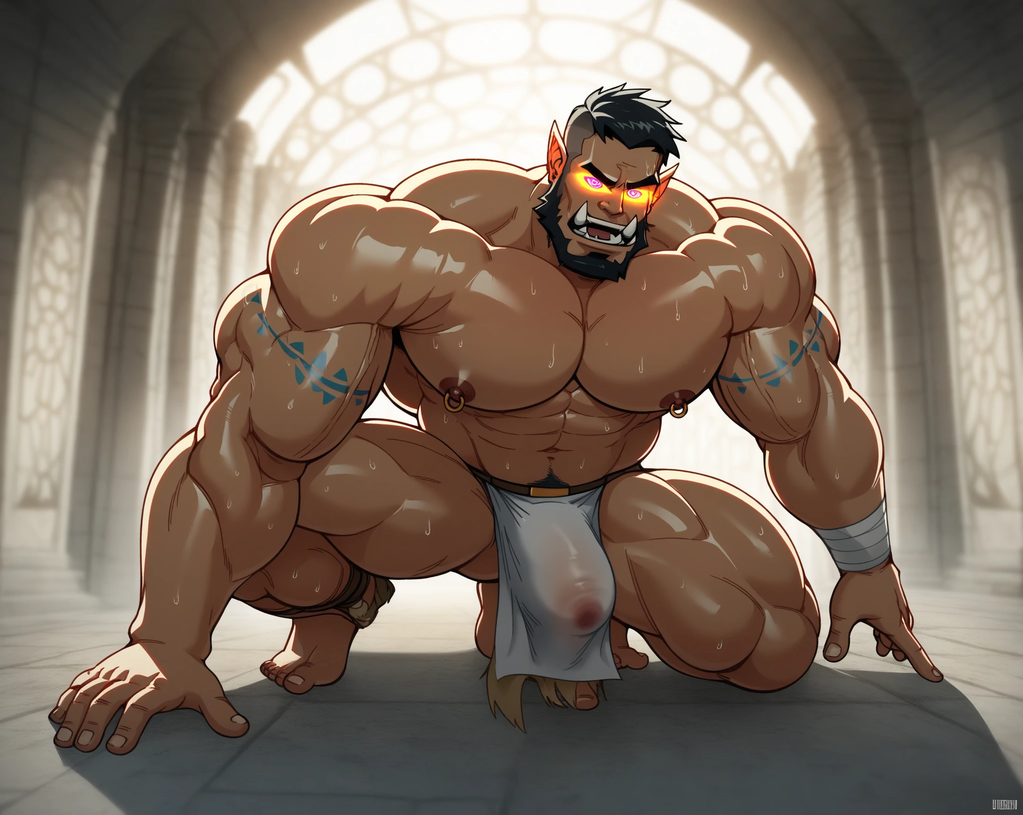 (((2 male characters- A young adult male adventurer wearing erotic torn tight explorer clothes is on all fours exploring ancient pharaoh’s tomb and then a huge evil cursed ancient dead mummy monster with huge dick jumps from tomb and fills his belly with gallon of cum ))), NSFW, (monster mummy  hentai), ((((an gay evil cursed dead ancient mummy non-human monster hentai)))), (tomb raider male setting inspired),  ((inspired by gay pharaoh hentai game)), ((huge ancient dead mummy monster porn)), ((((yaoi)))), (((huge ancient dead mummy pharaoh monster enslaving male on chains))),  ((on all fours male adventurer)), ((well drawn and anatomically correct detailed sex pose)),  ((flaccid cock)), ((well drawn detailed 4k face)), (sexy lips), (((gay breeding and mating))), (((detailed cocks and sagging ballsacks))), ((((gay male belly full of cum creampie)))), 
