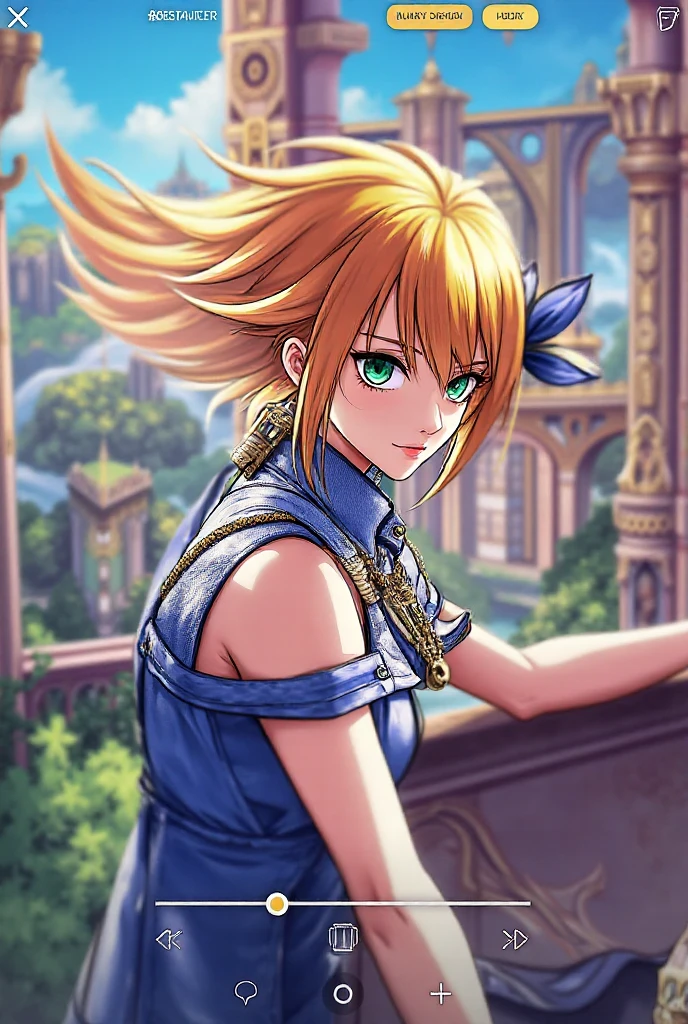 There is a cartoon picture of a woman holding a sword, Natalie in an epic battle fantasy, art style of dark cloud 2, Video Game Characters, Zelda, Female protagonist, Video game cutscenes, JRPG Characters, Ocarina of Time Movie, crono, sky, Final Fantasy Characters, Majora Mask, From Kingdom Hearts, Final Fantasy X, CGI Cutscene