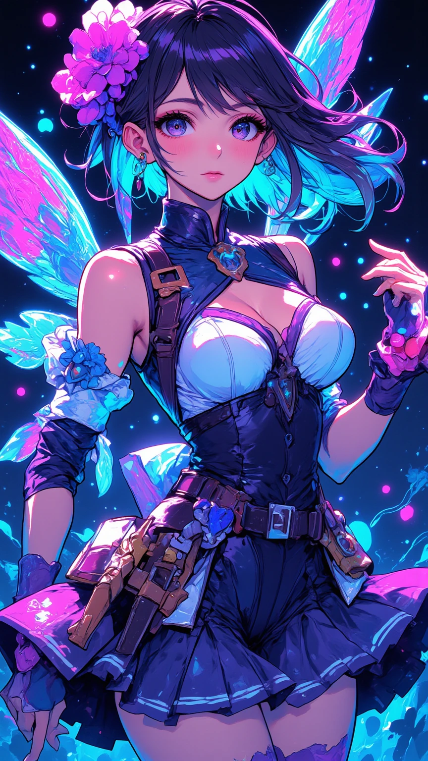 (NSFW:1.2), (masterpiece, top quality, best quality, official art, beautiful, cosmic, atmospheric, psychedelic, dreamlike and aesthetic:1.2), (1girl, green punk rock mohawk hair, tons of tattoos and piercings:1.2, super huge enormously gigantic tits), extreme detailed,(fractal art:1.3),colorful,highest detailed, cherry blossoms and butterflies blowing in the wind 