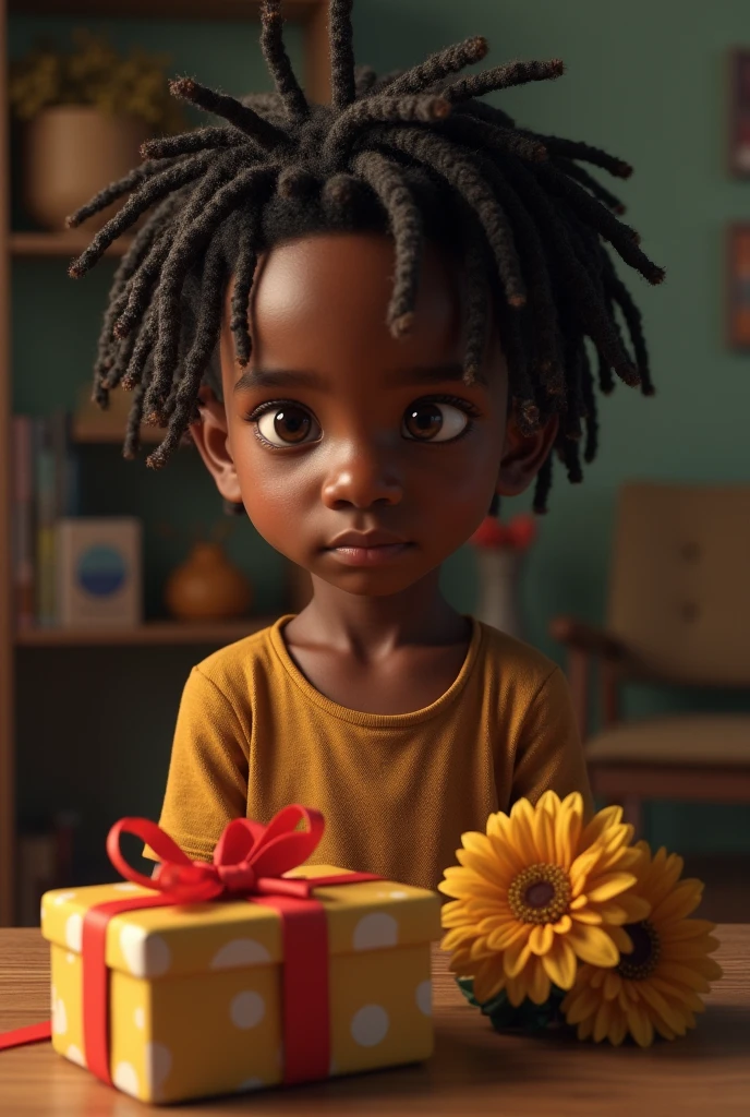 3D realism portrait of a baby ((boy)), cute African American ((dark brown skin color)), big eyes, sitting playing with a ball, ((chibi)), ((ball)), ((grass) ), [cap], wearing tank top, black pants and black shoes, current fashion, kanekalon style hair, dark lighting background, close-up, product view, detailed facial details, perfect face, sharpness, art trend, facial details sharp, cgsociety, ultra high quality digital artwork, exquisite hyper detail, 4k, 8k neon lighting, --iso 100 dreamy, fashion -