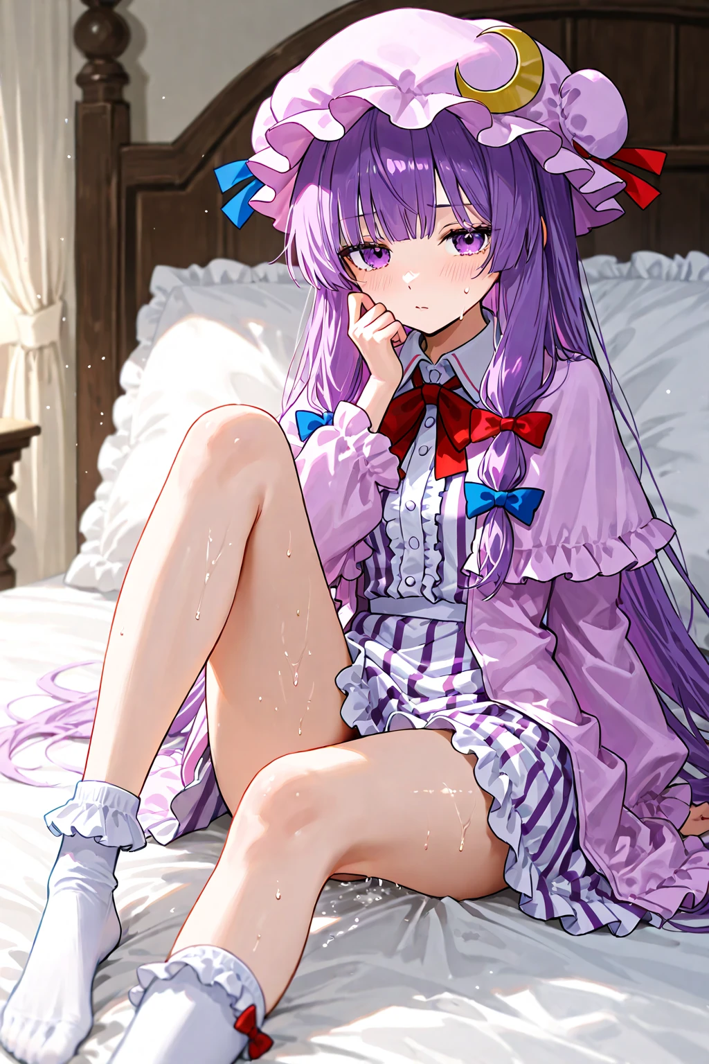 女の子1人、full body, cowboy shot、(Rembrandt)、illustration、(masterpiece)、(top-quality)、(ultra-detailliert)、finely detail、(depth of fields)、Hinoai、gloves、armpit, tongue-out、tongue、length hair、star \ (Symbols\)、Looking at the camera、(Purple hair:1.2)、Purple eye、full body view, hair ornament、:p、frilld、Pink Shirt、a smile、sleeveless、The shirt、idol、Symbol Eye、pulling the hands up、bangss、One Side Up、star-shaped pupils、Raise arms、Pull the dress、Roaring 20s、isometric, florals、stage、kirakira, armpit, dynamic view, (((pussy))), full body view, skirt-lift, view from front,