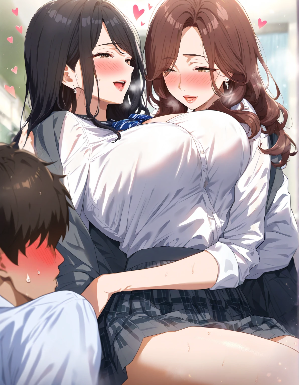 18 year old、 (nose blush, Naughty, half opened eye, ), [Full body shot]、Plenty of love juice、pale pubic hair、Full body shot,body piercings,Large open legs、Head-to-toe shots、Squirting、slightly turned to the side、hips move up and down、Chest sways up and down、Crying in pain、Swing your hips up and down violently、Ahegao、Lower your hips deeply、hips are on the floor、hanekawa tsubasa、her black hair is tied into two braids、eye glass、Colossal tits、Colossal tits、Her body is tied with ropes、Chest pressure.、Lying on your back in bed、Tearing off the whites of the eyes and fainting、Keep your hands on your head、Standing on one leg、
