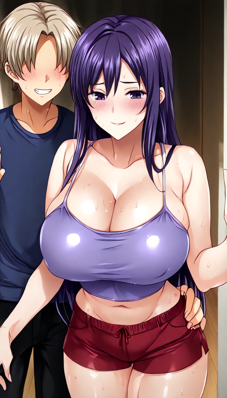 masterpiece, best quality, hentai breast grab(sex position),
1girl :hand up, standing on one leg, breast press,perfect face, beautiful face,( Nico robin, one piece, black hair, blue eye , eye wear on head,, 1 girl, Manga,20yo,mature female,Beautiful Finger,Beautiful long legs,Beautiful body,Beautiful Nose,Beautiful character design, perfect eyes, perfect face, looking at viewer, (innocent_big_eyes:1.0) ) (naked) ((smile , happy () , looking at viewer
((((1boy:grabbing from behind, grab another's breast , grab_breast))))
(mature female:1.6),