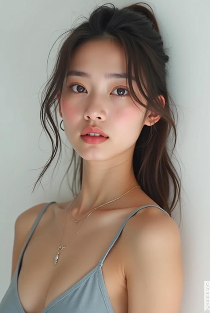 You are a professional photographer。Highest quality, masterpiece, Ultra-high resolution, (Realistic), Sit down and spread your legs、RAW Photos, Japanese Idols、Article paper、Micro Bikini, 、Whole Body Ezbian、choker、Highly detailed face and skin texture, Delicate eyes, double eyelid、Beautiful Face、Super Beauty