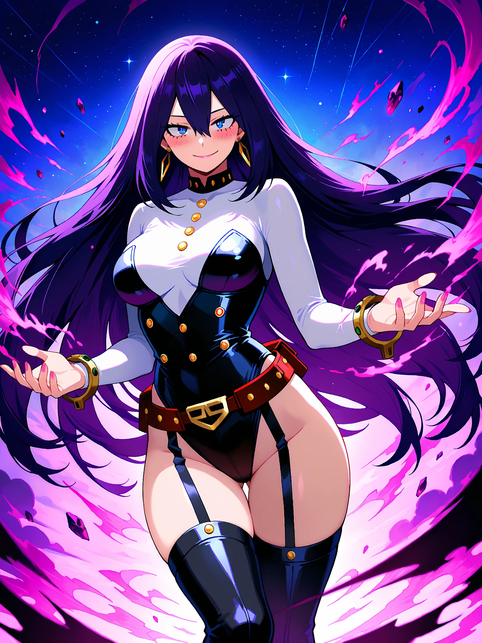 annangle,huge chest, curved, female,fantasyhere is a cartoon picture of a woman with a very large chest, , vest, pants, black hair, sacred aura, inspired by Luma Red, the non-binary deity of spring, ethereal rainbow nimbus, the butterfly goddess of fire, inspired by Marie Angel, will have shining around her, like the sun goddess, "uwu the prismatic person, big breast, happy, beautiful eyes, , full body, walking, long dress, long dre, nun, priestess, saint, body of venus, bent, huge chest, forest, walking, smile, sharp teeth, black coats, coat, jacket, maid, butler, pantyhose, jacket, shirt, black cloths, body suit, maid,,pants,long skirt, black body suit, coat
