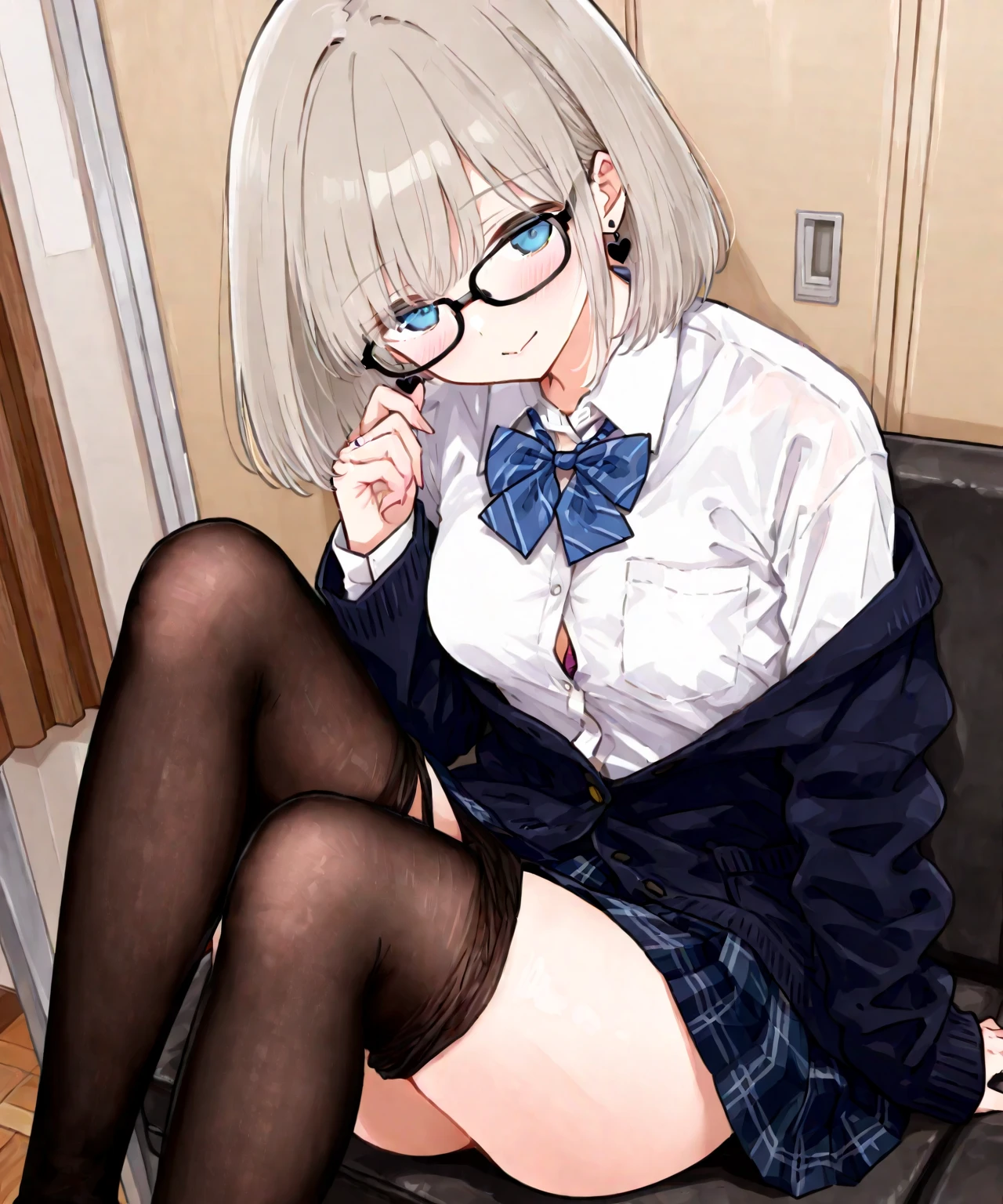 (Masterpiece、high resolution)、(Multiple Girls)、Elementary school girl、8-year-old、Flat Chest、Glasses、short hair、Red Eyes、White sticky、Embarrassed look(1 person)Exposed nipples、 紺色の透けているスクール水着 School classroom Standing姿 ダイナミックアングル黒ギャル(Dark Skin:1.2)、(correction:1.1)、(short、small、small:1.2)、Cowgirl、Crouch、Leg spread、(Spread your legs、Open legs、Knee Raising:1.3)、between legs、perineum、Super detailed、Bright colors、Very beautiful detailed anime faces and eyes、It looks straight、;d、Shiny skin、(8k、RAW Photos、Highest quality、masterpiece:1.2)、(Highly detailed 8K wallpapers)、shape、Professional Lighting、Sharp focus、Written boundary depth、Crouch、Leg spread、、blazer、between legsズームカメラ、Ass Focus/Hip Focus、Information from below、、black tights。Ass Focus、Standing、blush、Embarrassing、Low - Angle、女の子1 person、Ass Focus/Hip Focus、Information from below、破れた女子高生の極限Low - Angleのお尻を真下から。}}}} #A peek under the skirt。#School classroom。a pregirl,Pull up the skirt,The reveal、panties stick insertion、to be tied up、Spread your legs、saliva、Urine、Exposed nipples、Bedroom、