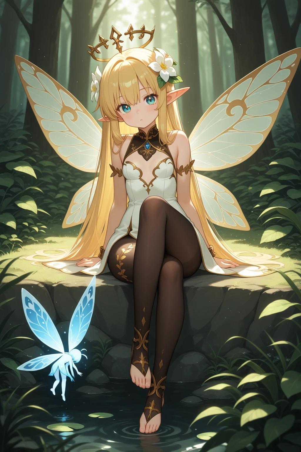 There is an 18-year-old woman, European blonde with blue eyes, realistic photo, sitting on a snail, ((cameltoe:1)), late afternoon, short girl denim shorts, mini girl shorts, Anime Girl Cosplay, realistic photography , Anime Cosplay, Realistic Photography, Realistic Cosplay Advertising Photography, Fantasy Photo Shoot, Full-Cospla, Fully Realistic, Sexy Expression, Sexy, Looking At Viewer, Sun, Light Beam, Cinematic Lighting), Jewelry, Wings naughty fairy --auto --s2