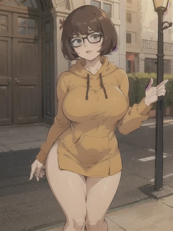 (masterpiece), 1girl, solo, best quality, blue eyes, perfect face, best quality, kemonomimi, bear ears, animal ears, brown hair, short hair, messy_hair,  BREAK freckles, huge breasts, hourglass figure, trench coat, brown coat, naked coat, black boots, completely nude, nipples, pussy, pubic hair, night time, alleyway, brick wall, facing viewer, embarrased, blush, :/, looking at viewer 
