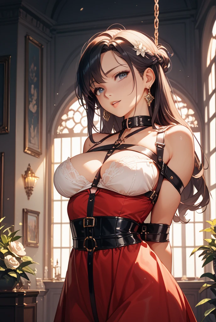 Group of 5 princesses,(5 young women,many young women), (in the bedroom), Various hair styles, harem, Wear a strapless Thai dress...,(very good,no panties) at night, detailed face,chestสมบูรณ์,fully, ((chestใหญ่,bare breast,The crevice is clear.,chest:1.4)) short skirt, mule, Sleeveless , Show your armpits, at night, starry at night,(large areolae:1.4,pink,The nipples are clearly visible.....),((Various postures),(Look at the viewer.:1.5),milf, Highest quality、Highest picture quality、Masterpiece, (Separate outfit showing nipples:1.4),NSFW