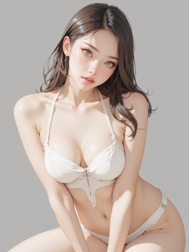 1girl(Rose), (2 0 years old:1.2), girl cute, famous japanese idol, Adorable, NSFW, (:1.4), 、sexy, hetero、, nipple,, topless,,, extremely detailed nipple, (large breasts:1.4), Breast cleavage、, realistic body, Little, Fair skinned, glossy skin, slender body, good figure, dark black hair,, (Twin tails:1.2), (wavy hair:1.2), (dull bangs:1.2), smile、, naked，　enmaided　Cutes, young、, cuteface, pretty face, realistic faces, make up,, powder blusher, beautifully detailed eyes, drooping eyes, round eyes, (beautiful big eyes:1.2), large dark eyes, beautiful and clear eyes, eye make up, eye shadow, double eyelid, tear bag, (white thong:1.2), choker, Earrings, jewelry, (hair ribbon:1.2), looks at viewer, cowboy Shot, facing, Dynamic Pose, standing, Front View, indoors, cafe, coffee shop, bar,
