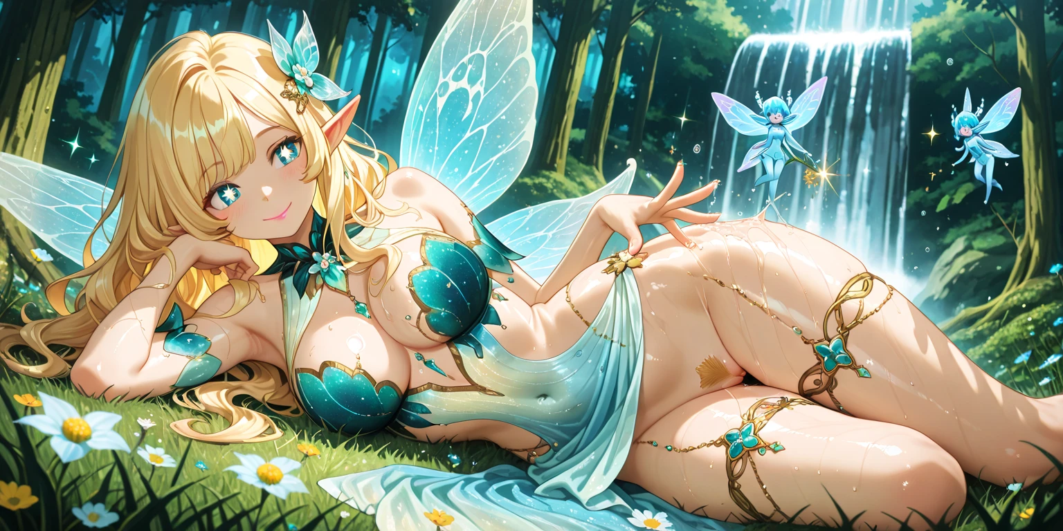 Browsing Caution,(software:1.5), (Tinkerbell、Green tank top:1.5)、((Torn clothes:1.5))、(((Fairy:1.8)))、Blonde、Bun Hair:1.5、Round eyes、16 years old、Thin thighs、(pointy breasts:1.5、Huge Breasts:1.2)、How stupid, liar, Leg spread, detailed,  Show me your back, Down the Out、Sexual fluids overflowing、Insert a very thick penis:1.5、(Girl trembling with sexual climax:1.5)、vagina、Sex、Tears are overflowing、anger、(Dynamic pose)、(Active movement:1.7)、Angle from below、((from below:1.2))、torn white stockings、gang rape,Three boys、((Ahegao))、confusion、color、from below、((Lots of naked men:1.6))、((Surrounded by men:1.5))、Blushing、((grass:1.5))、Woman on top、Wide-open legs