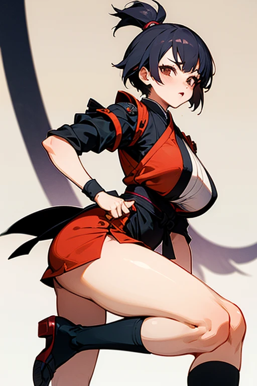 kiriko do overwatch, dando um mortal, stockings branca, 