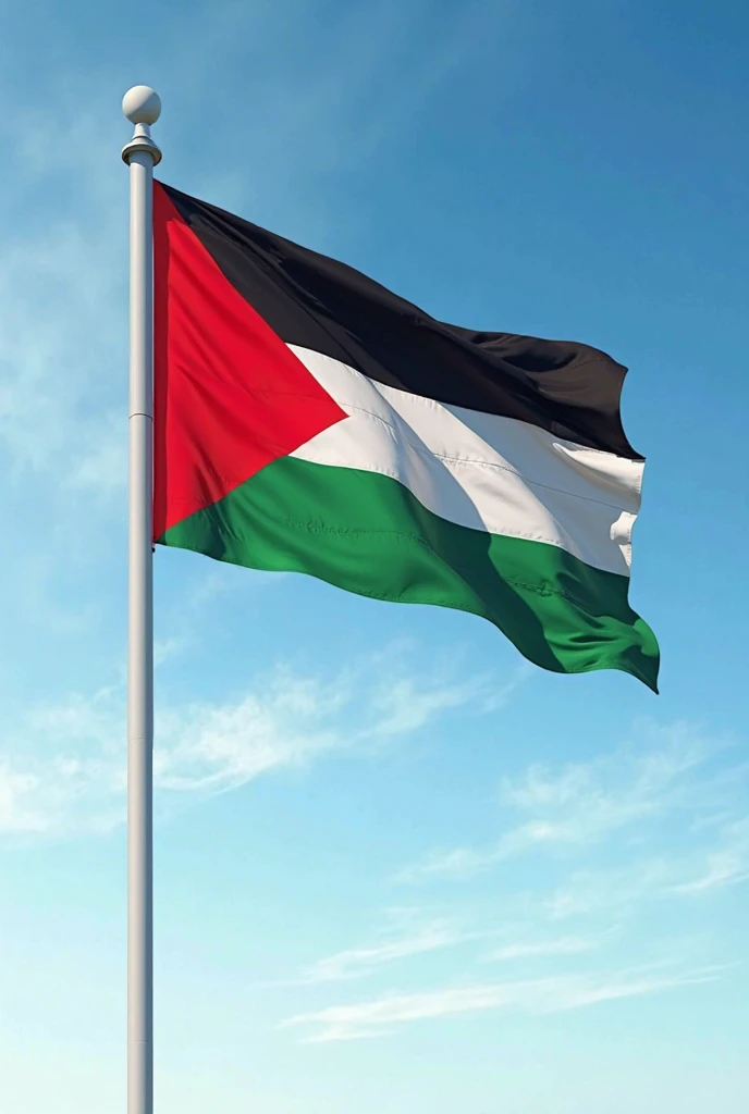 Palestine flag waving in the wind, PalestineFlag, Hyperrealistic, Hyperdetailed,, realistic, masterpiece, best quality, ultra realistic, High Detail,<lora:AsiaFlags01-000002:1> ,