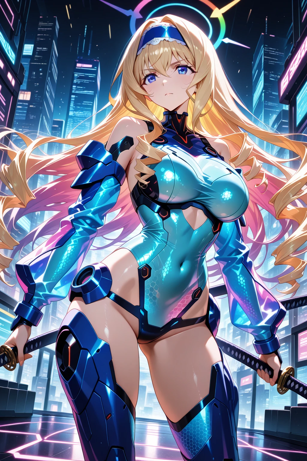 A cyberpunk gamer girl NSFW