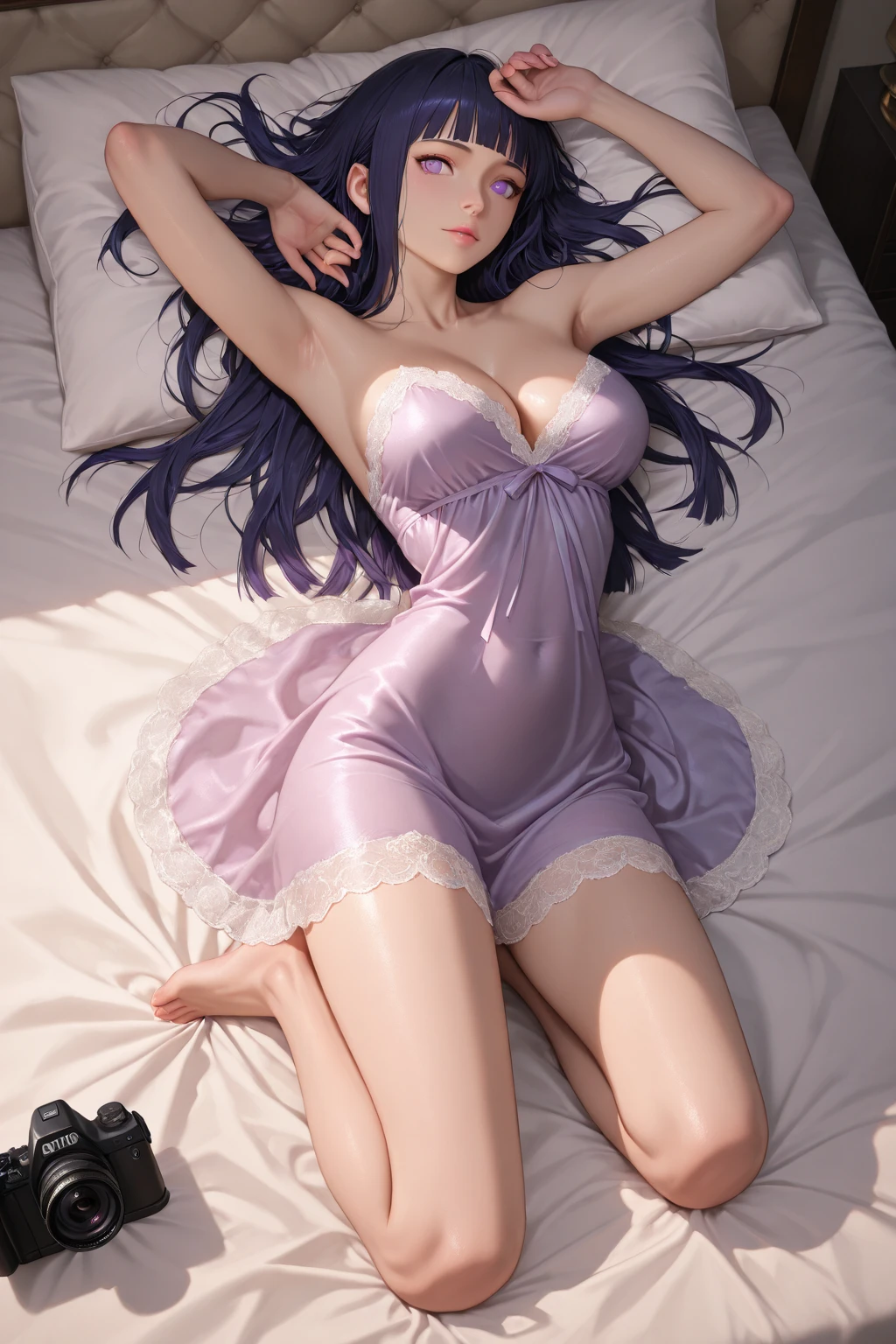 tulip pokemon, Anime girl with hair accessories, ahegao, artwork in the style of guweiz, photorealistic anime girl render, photorealistic anime, Realistic Anime, anime. gentle lighting, soft full body shot 8 k, realistic anime artstyle, 3 d anime realistic, 8k artistic nose bokeh, anime realism style, kawaii realistic portrait, Beautiful anime portraits、((purple dress with breasts and genitals exposed)), Wear gothic style accessories......, completely nude, Lying on Your Back, head on the floor,ahegao face,Sweat,exhausted, weak,weak face  （（（spread legs： 1.8）），, ((completely nude)), ((breasts and areolas exposed)), ((vagina and clitoris and vulva exposed)), Correct limbs，Perfect limbs, Lie down on the floor.. Both arms above head