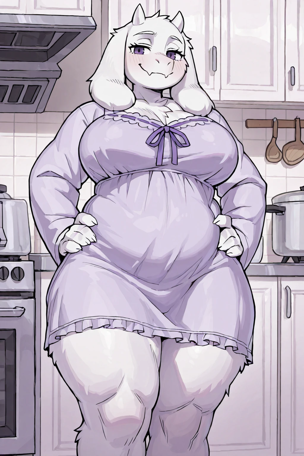 Furry sheep female, huge Breasts ,wide hips , whiter short hair , Shorts , flar face , tall body , sheep ears , Cartoon