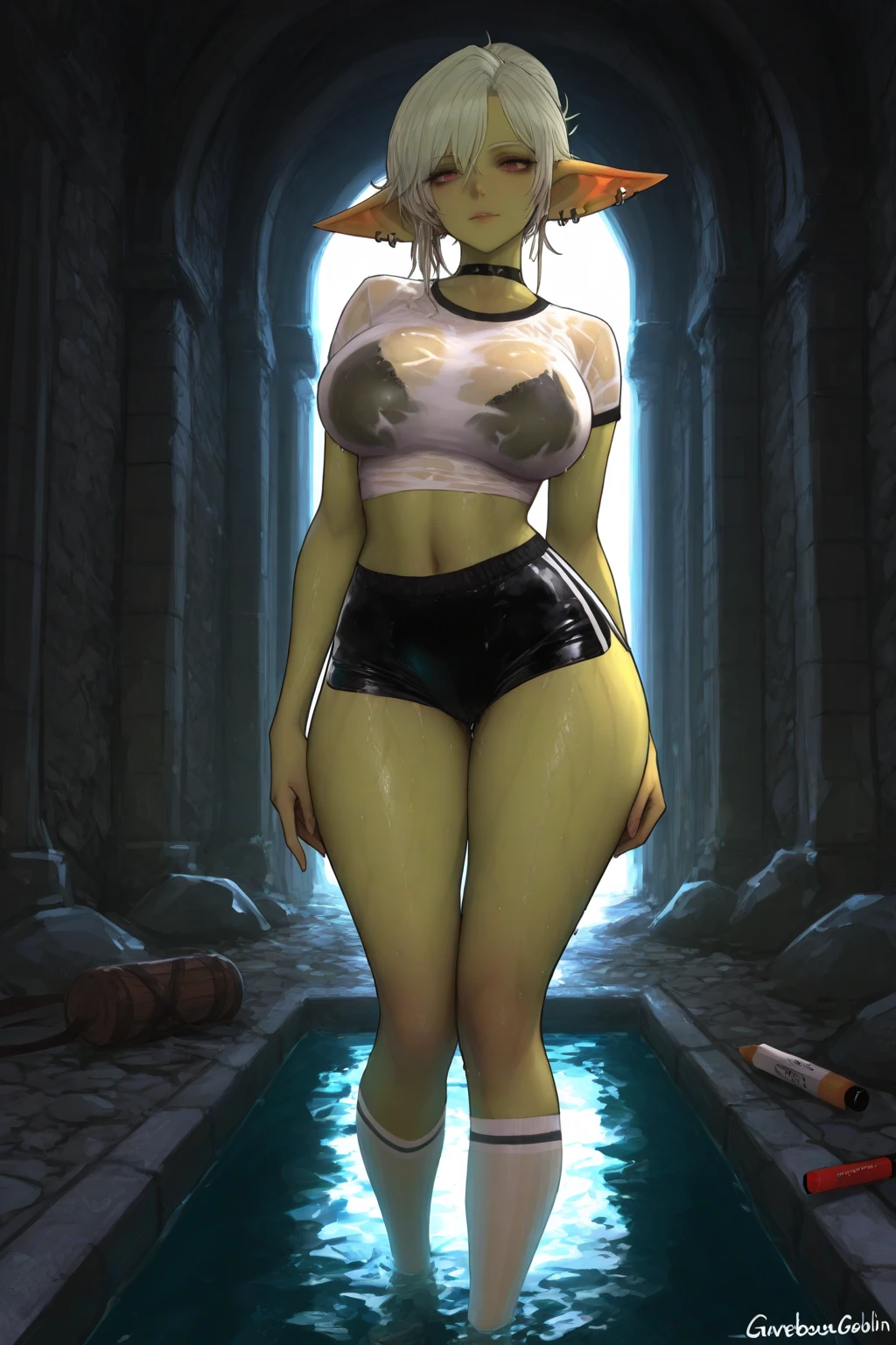 score_9, score_8_up, score_7_up, BREAK, lilith \, (diablo\), yellow eyes, nude, horns, colored skin, thick thighs, demon girl, curvy in a dungeon, depth of field, bokeh, noahgraphiczstyle, <lora:NoahgraphiczStyle_v1:0.8>