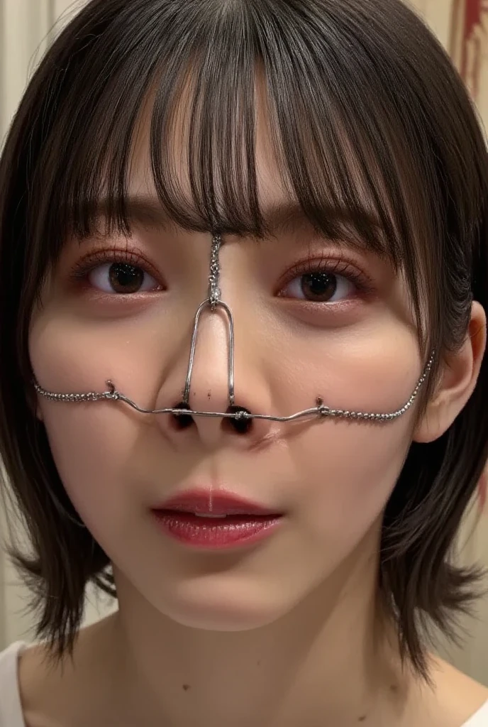 (masterpiece:1.3), (8k, Realistic, RAW Photos, Highest quality: 1.4), (One girl), Beautiful Face, (Realistic Face), (Black Hair, short hair:1.3), Beautiful hairstyle, Realistic eyes, Beautiful attention to detail, (Realistic Skin), Beautiful Skin, (sweater), Absurd, Charm, Ultra-high resolution, Ultra-realistic, Very detailed, Golden Ratio