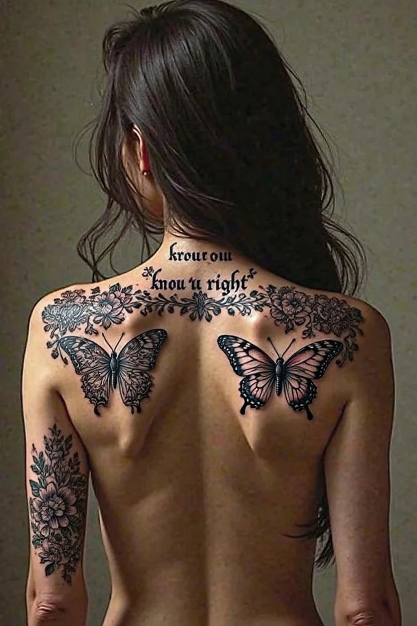 Luna moth spine tattoo