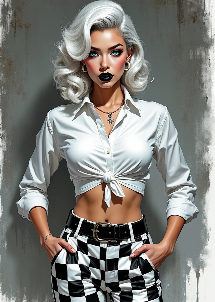 Desenho de mulher cigana em foto realismo colorido em 4K