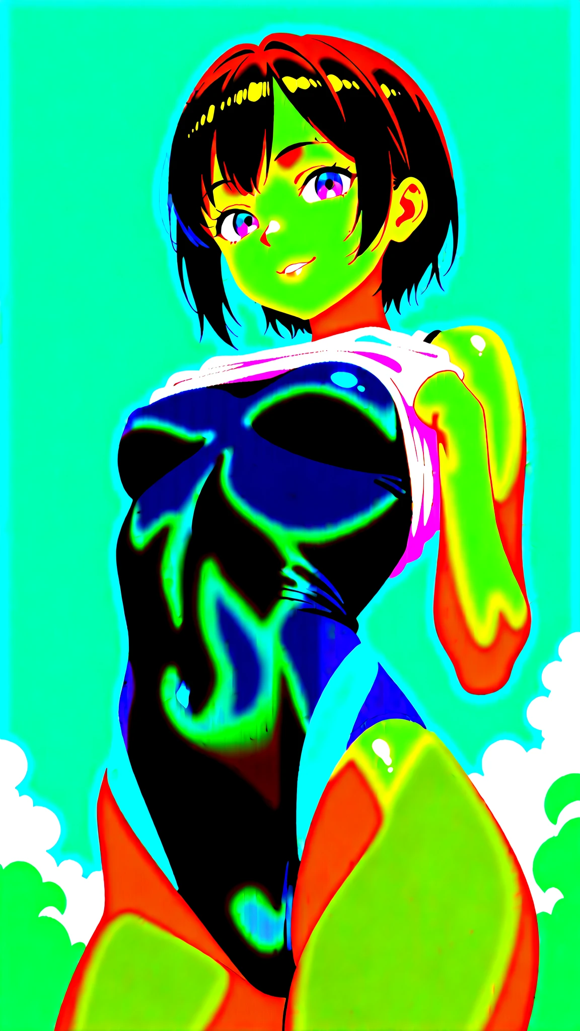 Brazilian beach babe, (busty), ((bimbo)), ((slutty)), ((perfect)), tan, (((Brazilian))), (((Brazilian appearance))), (Brazilian body shape), glossy eyes, ((((beautiful)))), raunchy, confident expression, ((hyper sexualized)), hourglass body, (sexy), from the front, (feminine), creative colorful frilly thong bikini, sexy big flower sunglasses, choker, rolex watch, bracelet, luscious wet hair, voluptuous juicy round , underboob, voluptuous round ass, shapely well built glutes, underbutt, sexy hips, full shapely body, ((curvy)), vibrant aura, smooth shiny skin, sexy lighting, Brazilian beach background, sunny, cloudy, gorgeous beach, detailed vivid beach background, smooth clean lines, ultra textured, ultra detailed, highest resolution, maximum quality, perfect, max detail, vivid colors, max texture, energetic composition, dramatic lighting, crystal clear, depth perspective, high contrast, seamlessly blended, photorealistic rendering, chromatic aberration, subpixel precision, bokeh effect depth art, anamorphic perspective, hdr high dynamic range, spectral color graded, photometric lighting, lush visceral textures, motion lines