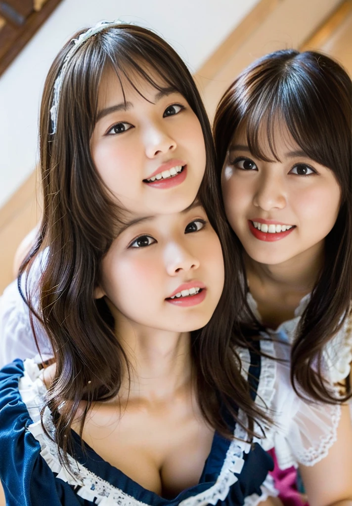 Ultra-realistic capture, Highly detailed, Skin texture must be natural, With such detail that pores can be finely identified. Skin should look healthy, In a uniform tone. Use natural light and color, masterpiece, (girl), (3 girls), ((((twins fashion)))), ((twins)), (((clones))), hug, ((female child)), ((toddler)), (((10 years old))), nude, naked, (baby face), (nsfw)