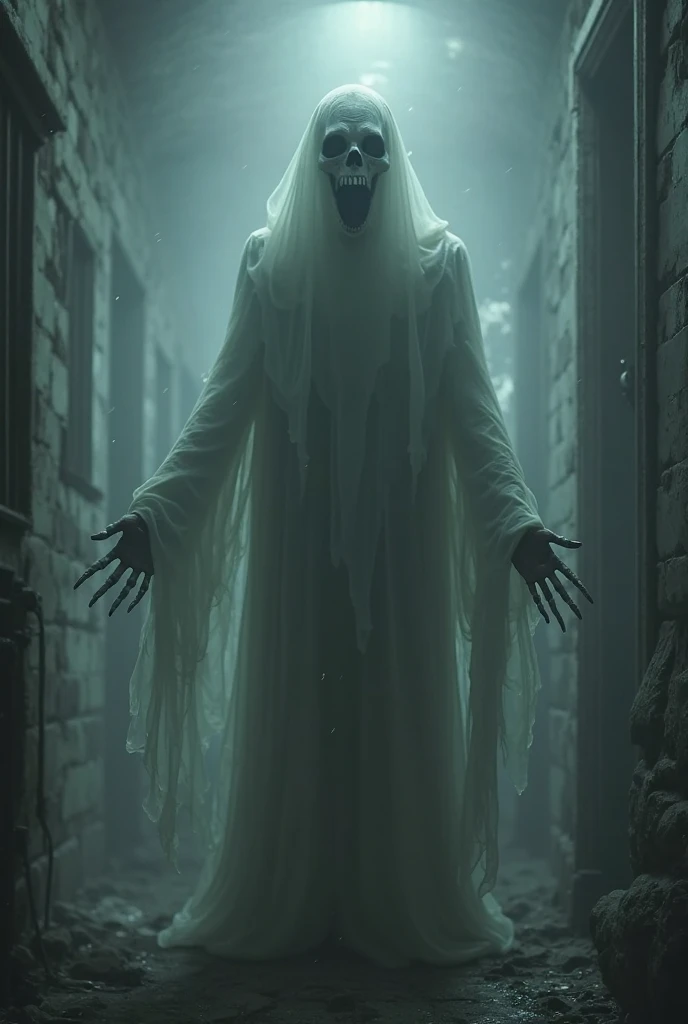 𝑮𝑶𝑳𝑰𝑵𝑻𝑼𝑻𝑼𝑻. This ghost is actually a human who has transformed because of revenge. It wanders around at night in the form of a skeleton, making a "tut tut tut" sound as it walks or flies. It will harass the people it wants revenge on until they die. It's afraid of light, especially lamps.