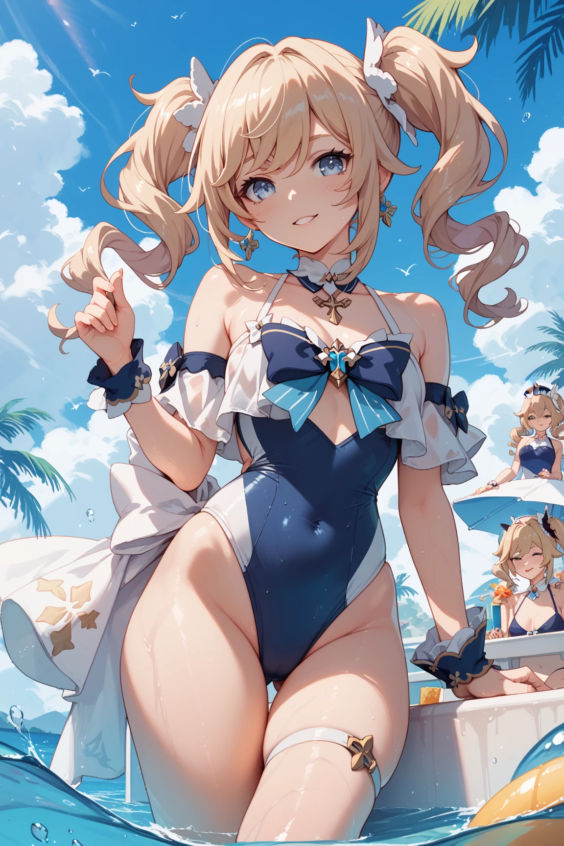 ((masterpiece, best quality;1.3)), ultra detailed, 8k unity wallpapers, CG, ray tracing, illustration, colorful, cinematic shadow, extremely detailed and beautiful background,vhd, shadering VRay,RT, 1girl, teenage, petite, loli, blush, solo, blue eyes, (blush), (blonde hair), (medium hair), (large breasts), slim waist, white glowing skin, highly detailed beautiful face, beautiful face, beautiful eyes, (talented Lo-Fi:1.3), ?????, sexy, ????, skindentation, ((goddess)), ((intricate hair ornament)), ((intricate leotard)), ((intricate scarf)), cameltoe, ice castle, close-up, glowing, glowing light, ultra detailed, scenic, atmospheric