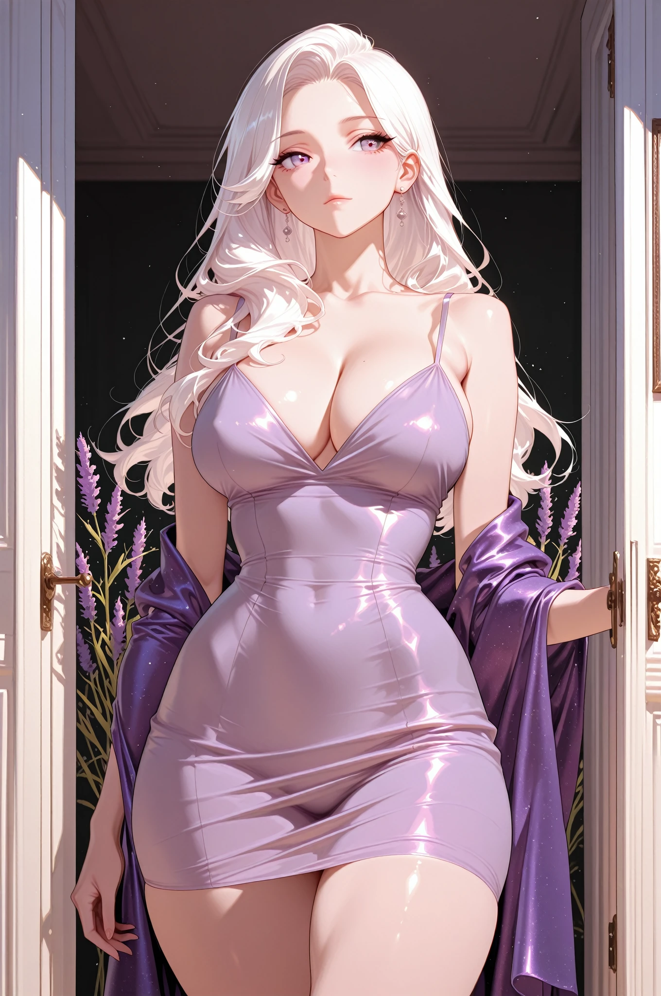 ((best quality)),absurdres,(ultra high res),octane render, queen of elf, beautiful, royal gown, white hair, standing gracefully, perfect female body, (perfect fingers), (8k), (Masterpiece), (soft lighting),(beautiful eyes)