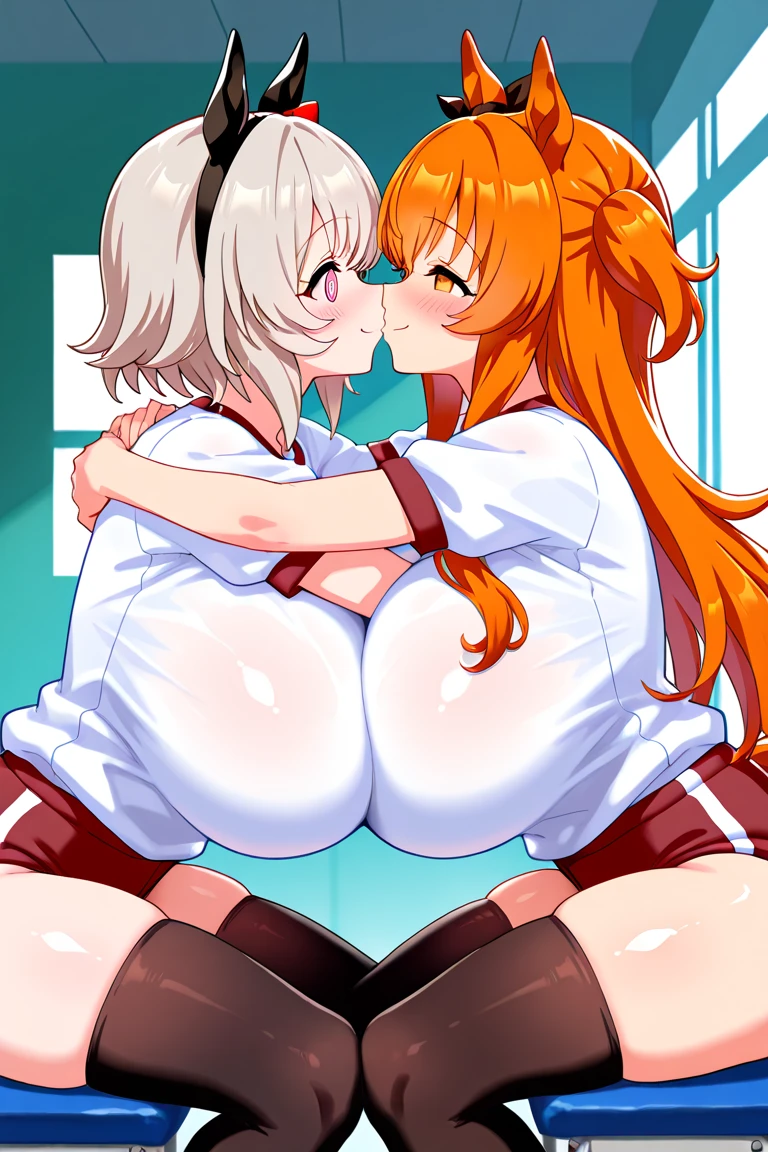 Browsing Caution,Sweat,white breath,(1 male),Pokémon,Lillie,Futanari,Large areola,(Big Breasts),White steam,Mutual masturbation,(Ahegao),((Shake your body)),Side view,Heart Eyes,