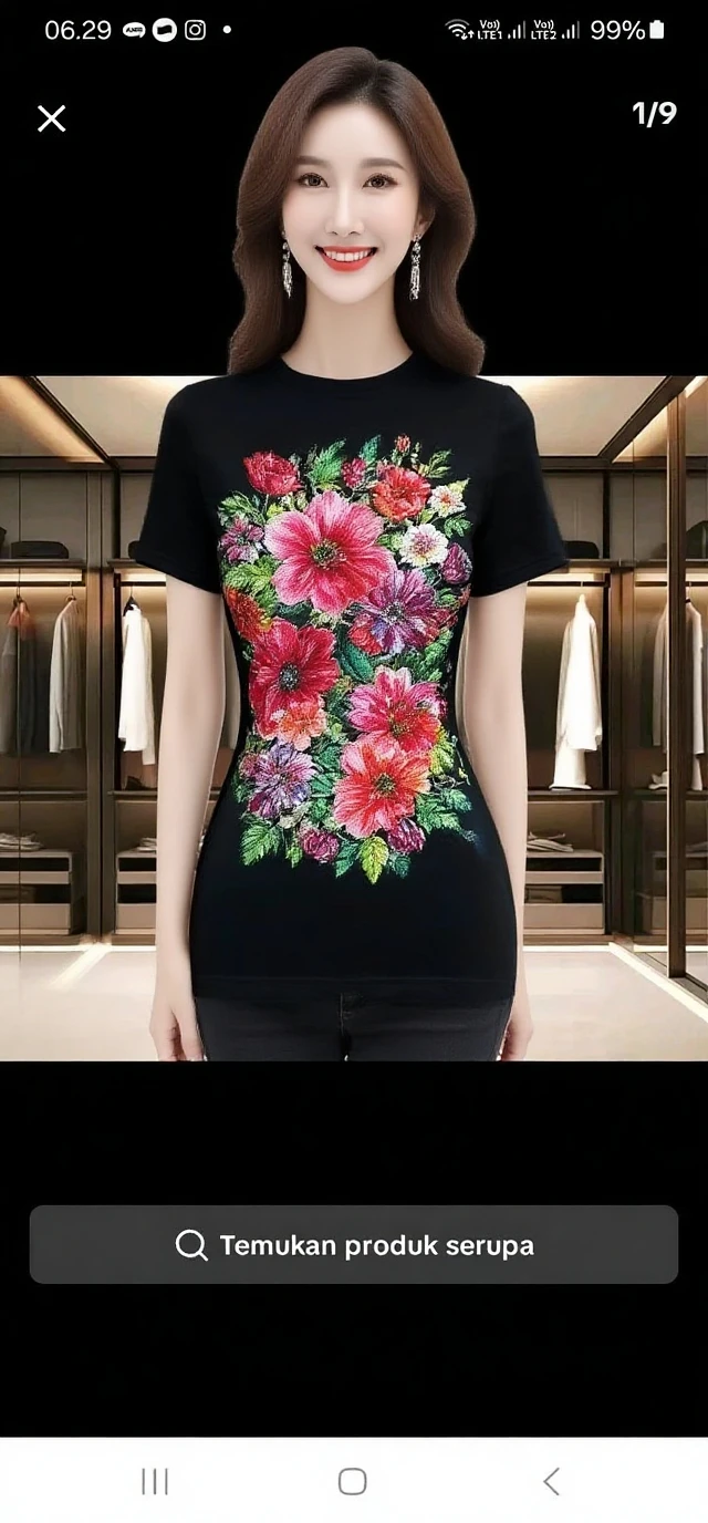 8k, Ultra HD, masterpiece, 1 person, Nice face, Long Hair, Detailed eyes, Detailed lips, (Perfect beautiful curves), (Highly detailed t-shirt:1.5), (White:1.5), (Colorful floral detail skirt:1.5), ,brown one length hair,16Year,height: 150cm,Young and cute gravure idol,Clouds in the sky、There are waterfalls and many flower fields and roses blooming by the roadside,Are standing,nice smile,teeth,
