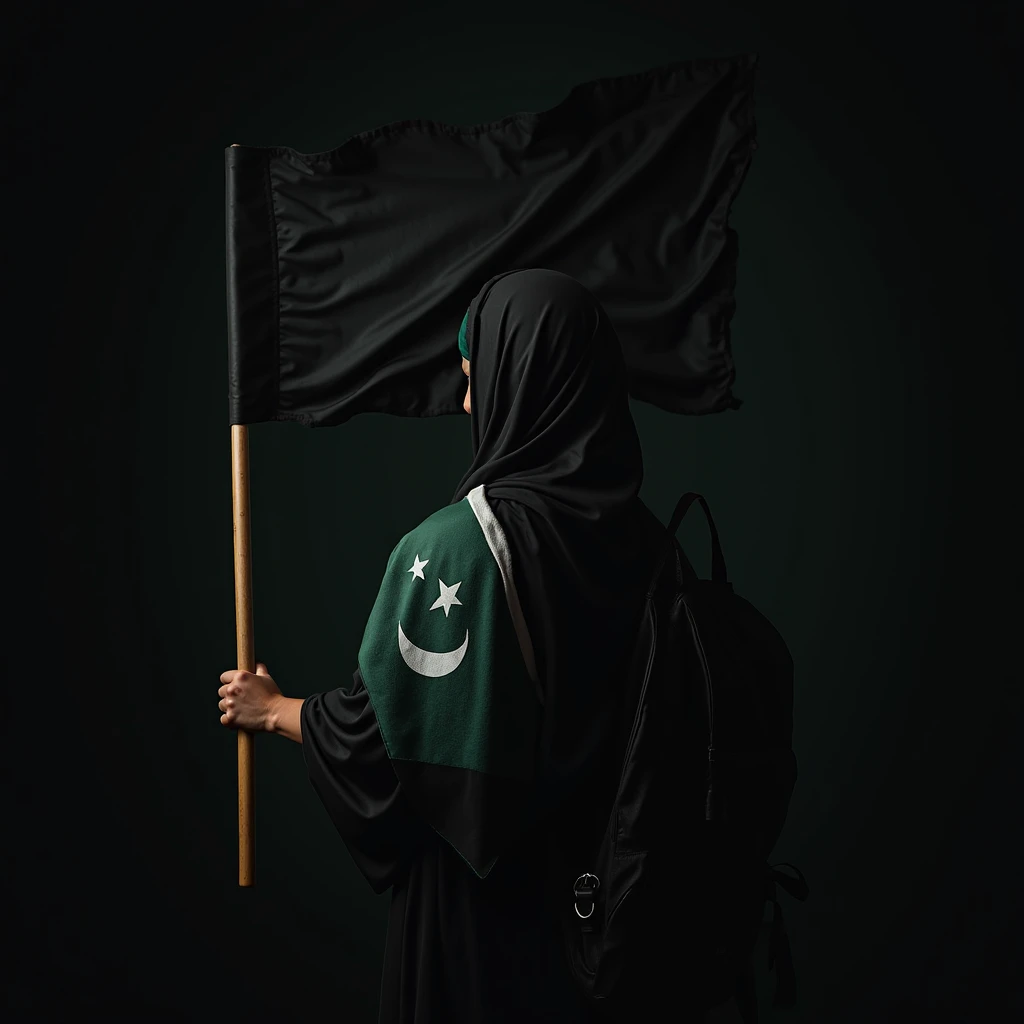 Pakistani flag as slave of America 
and say we are independent