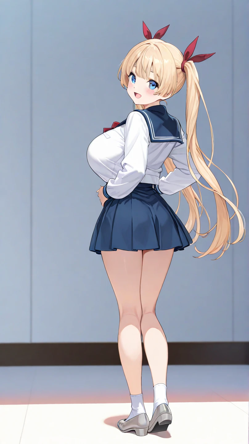 (1) Peeking at the panties from under the back of a girl climbing the stairs.
(2) her skirt is too short、You can almost see her light blue lace panties。.
(3) She is wearing a uniform of a blazer, miniskirt, and loose socks..
(4) she has long blonde hair.
(5) Her expression is turned back and smiling.
(6) I'm a gal, so I wear makeup like a gal..
(7) The location is the stairs of the station.