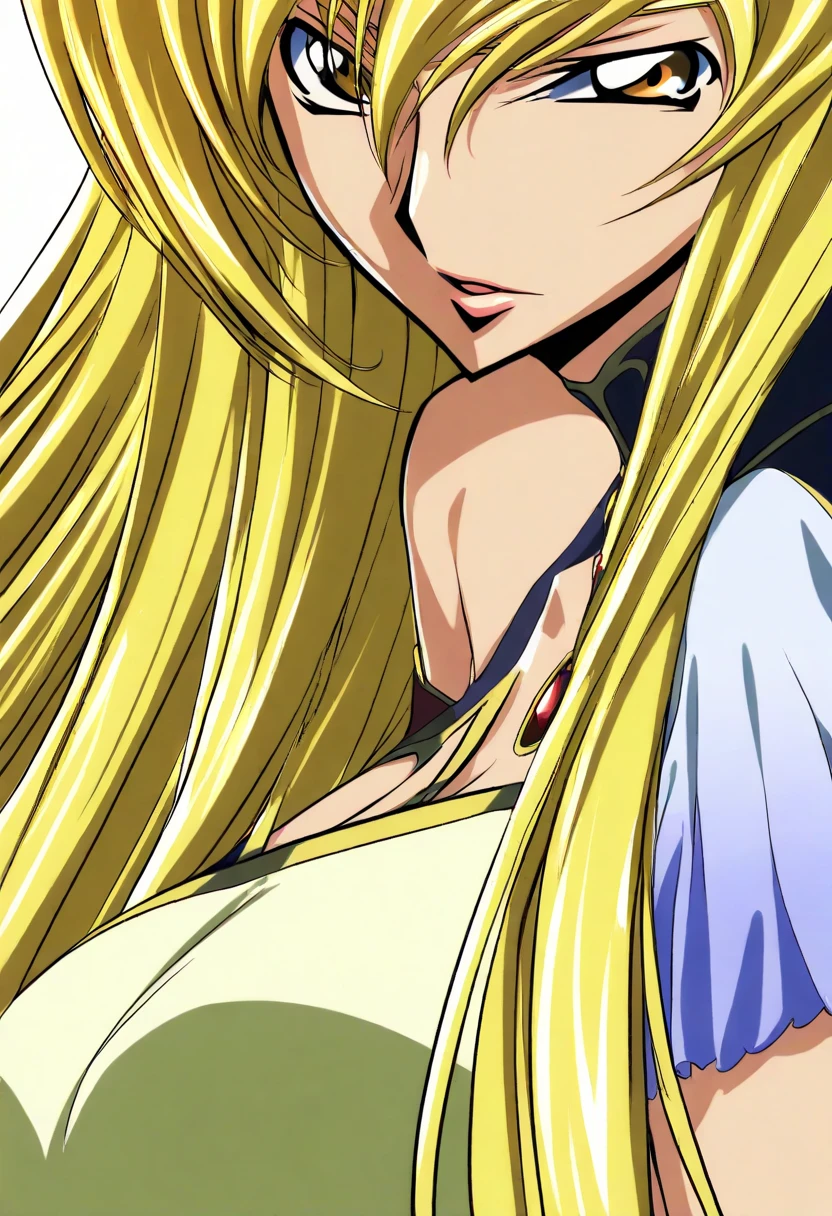 Simple White Background,
Blue crop top overhang,collarbone, cleavage, bare shoulders,
<lora:landred_HxH-KK77-V1:0.7>,
Yellow eyes, blonde hair,bangs,Long_hair,
<lora:Oda_Non_Style-KK77-V2:0.1>,<lora:more_details:0.1>,
1 girl, 20yo,Young female,Beautiful Finger,Beautiful long legs,Beautiful body,
Beautiful Nose,Beautiful character design, perfect eyes, perfect face,expressive eyes,perfect balance,
looking at viewer,(Focus on her face),closed mouth, (innocent_big_eyes:1.0),(Light_Smile:0.3),
official art,extremely detailed CG unity 8k wallpaper, perfect lighting,Colorful, Bright_Front_face_Lighting,White skin,
(masterpiece:1.0),(best_quality:1.0), ultra high res,4K,ultra-detailed,
photography, 8K, HDR, highres, absurdres:1.2, Kodak portra 400, film grain, blurry background, bokeh:1.2, lens flare, (vibrant_color:1.2),professional photograph,
(Beautiful,large_Breasts:1.4), (beautiful_face:1.5),(narrow_waist),