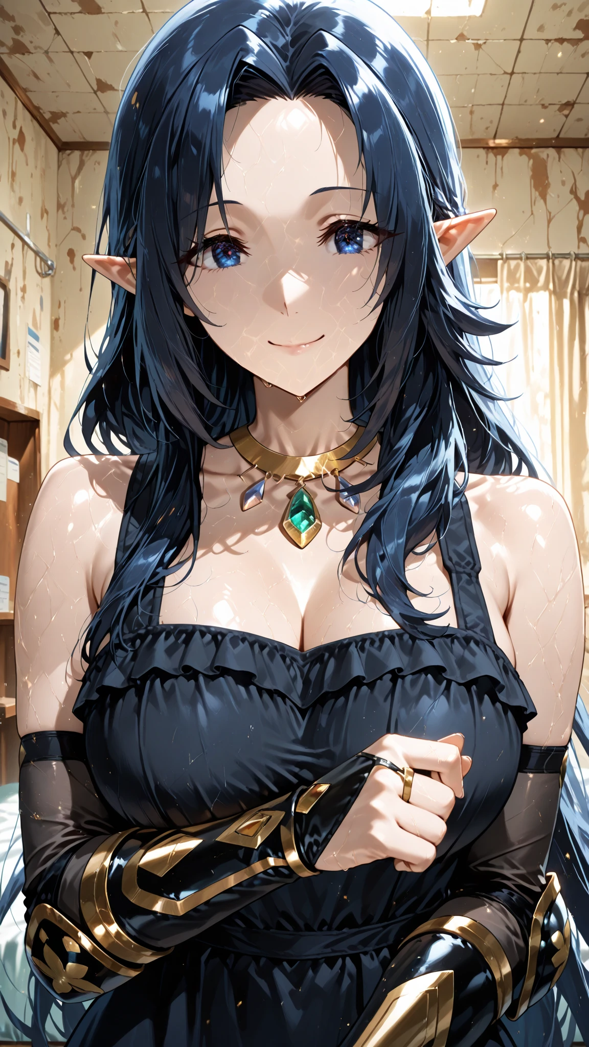 Albedo nem sexy high quality color mouth full lips sensual big breasts cleavage seductive 4k 8k