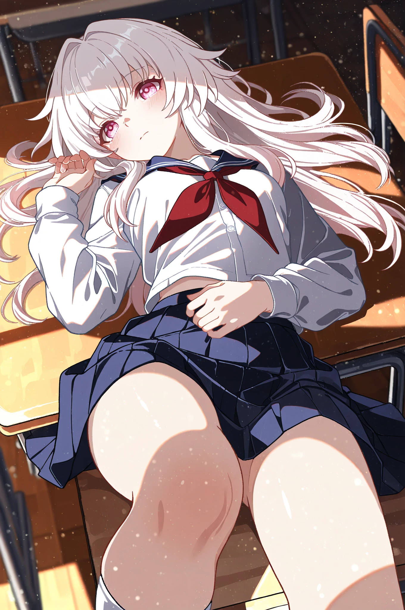Beautiful eyes,,Getting fucked by a big dick,(Cross-section of sperm filling the uterus,A realistic cross-section of a vagina with a penis inside,Nakiri Ayame Hololive | vtuber,Cute expression,White hair