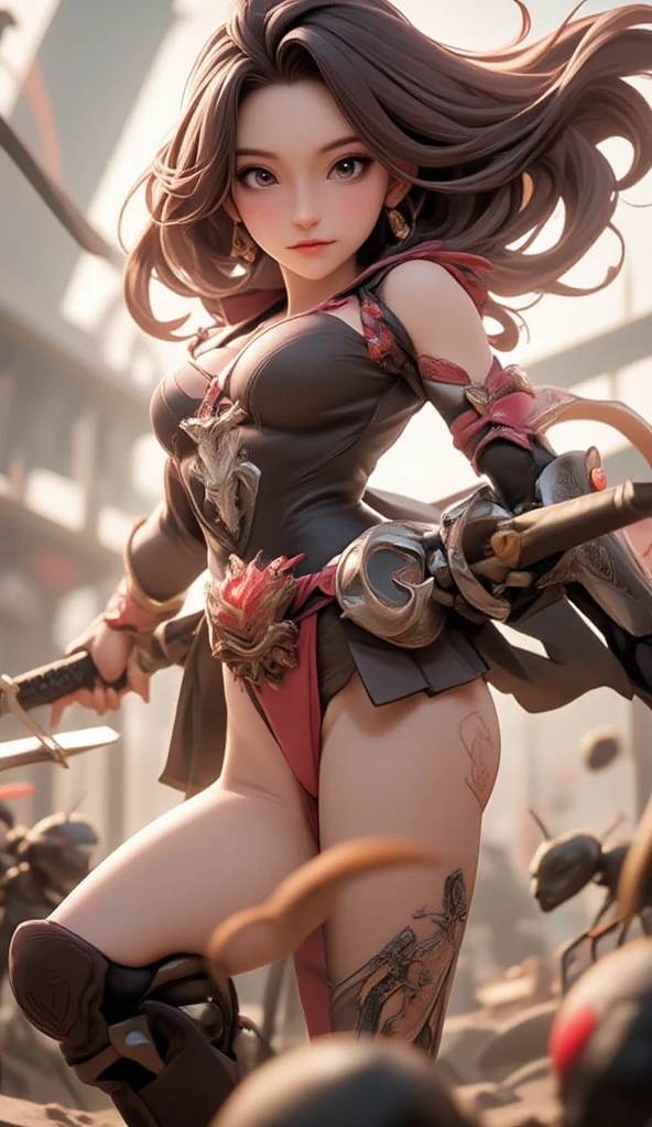 (Model pose, K-POPアイドル), cyborg少女、Horned devil with bright red wings falling from the sky, (RAW Photos), beautiful効果, Vibrant colors, The body is made of dragon scales,  Ryujin's、Ray Tracing, Tabletop, highest quality, super high quality, 不条理なdetailed, (The best light), (Best Shadow), sharp, Clear images, detailed, 非常にdetailed, High resolution, 8k, 4K, Hmph, Volumetric, detailed black armor, (Particle Effects), Creative images with machine edited backgrounds、Our bodies are made of machines、Our bodies are made of machines、beautiful, very detailed porcelain woman in profile、cyborg、Robot parts、150mm、beautifulスタジオの柔らかな光、Rim Light、鮮明なdetailed、Gorgeous Cyberpunk、Ren Hao、Surreal、Anatomical、NSFW Girl、cable, wire, Microchip、elegant、beautiful背景、Big Red Full Moon、AI-generated paintings by Sea Art、It depicts a fascinating image of yin and yang.., (highest quality, Exquisite design, The The best lighting, Better shading).High heels、Angle from below the knee、anklet、Red background on red moon background、Red eyes、The flame that Burns everything、disaster々Burn、disaster々Emit an aura、