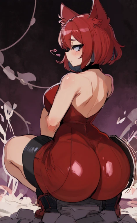 Redhead,ponytail,Blue Ribbon,waitress,(Anna Millers:1.5),amira,Red High Heels,White Background, Cute face, Compensate, (Small Box:1.2), (Red eyes:1.5), break Gothic underwear, Perfect body (Large Breasts:1.3), break in full growth, Red Shoes, break Black Stockings, Black Gloves break, Hair Ribbon, Gothic Fashion, View your viewers, break (masterpiece:1.2), Highest quality, High resolution, unity 8k wallpaper, (figure:0.8), (Beautiful details in the eyes:1.6), Highly detailed face, Perfect lighting, Highly detailed CGI, (Perfect Arms, Perfect ???????), (White Background:1.5), I don't have anything in my hands, One girl, whole body