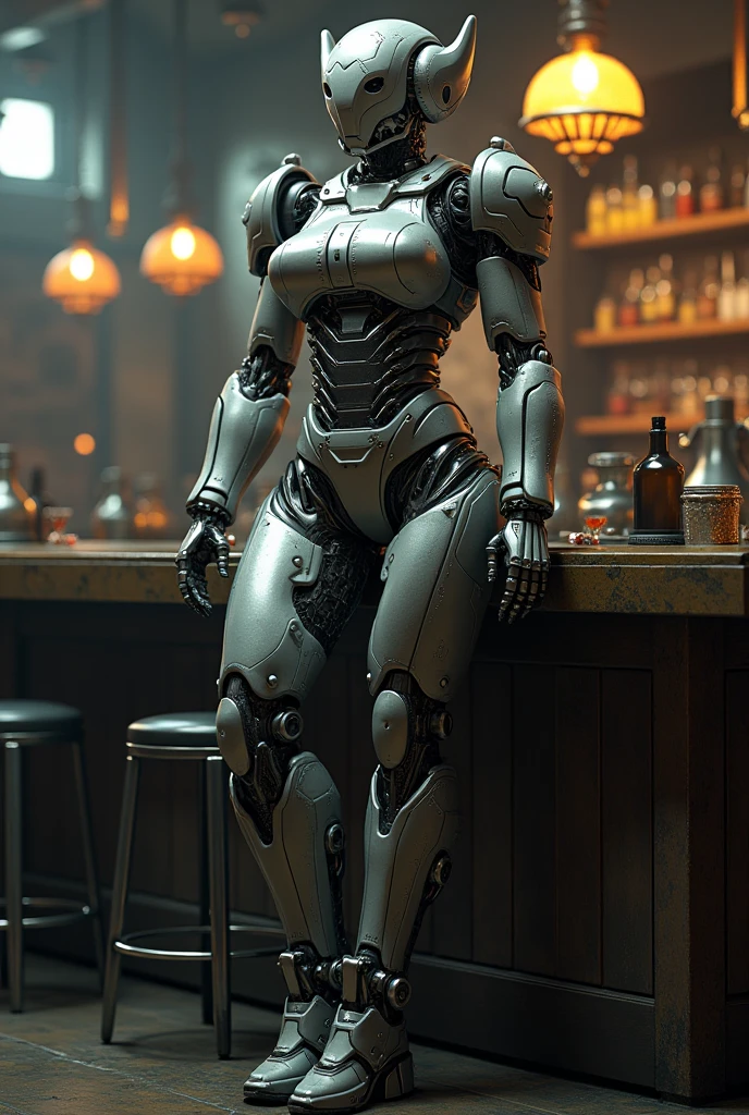 Sexy female cyborg erotically sitting at a table in a sidewalk cafe, foot on foot, (Best quality, 4K, 8k, A high resolution, masterpiece:1.2), absurdity, masterpiece, ultra detailed, (realistic, photorealistic, photorealistic:1.37), complex parts, HDR, (complex parts:1.12), (hyper detailed, hyper realistic, Soft lighting, spicy:1.2), beautiful figure, Magnificent Anatomy, (complex part, Hyper detailed:1.15), Smooth skin,