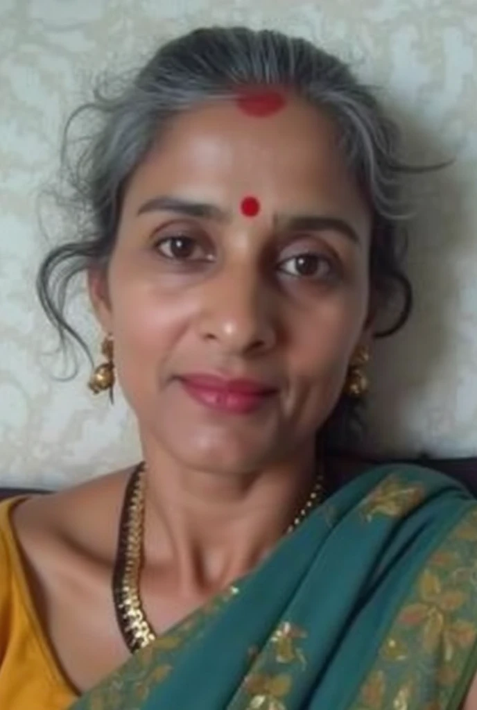 Instagram selfie  photo vijaya, wearing blue dress, , bokeh, closeup selfie taken on iphone 15, slight smile sunkissed, sunlight,  (intricate details, hyperdetailed:1.15) (skin texture:1.2), 
