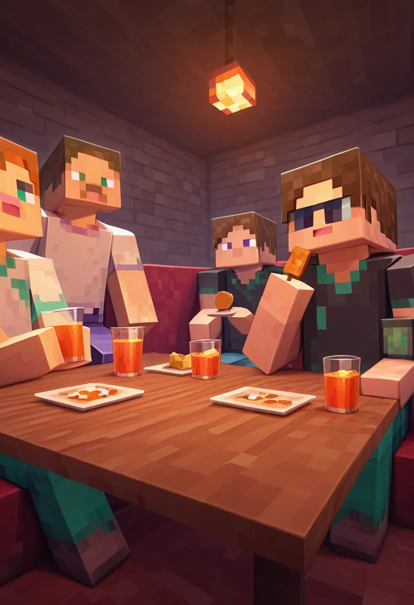 A group of boys chatting at home，Casual pose，playing game，Eat good food，Everyone laughed，Relaxing scene，Cozy cottage，cozy environment，8K，hyper HD，Ultra-realistic graphics，Boy with game console