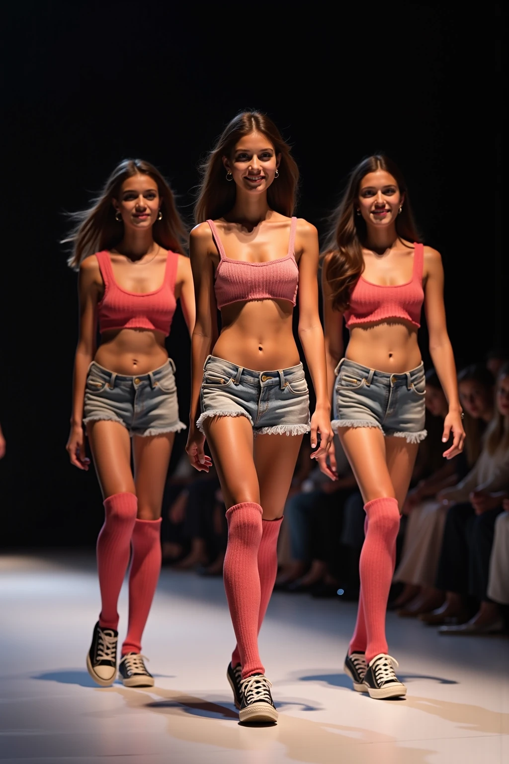 Realism: 0.8), 6+ girls, (12 year old girls: 1.4), neat and clean gals, (flat breasts: 1.4), (cheeky smiles: 1.1), (swag: 1.1), camisole, mesh (tank top: 0.9), (tube top: 1.1), T-shirt, off-shoulder crop top, mini skirt, sneakers, sandals, (denim: 0.9), (shorts: 0.9), Compression Shorts, (Parker: 1.1), (Track Jacket: 1.1), (Windbreaker: 1.1), (Jeans Jacket: 1.1), (Unzip: 1.2), Open Front, Aeon Shopping