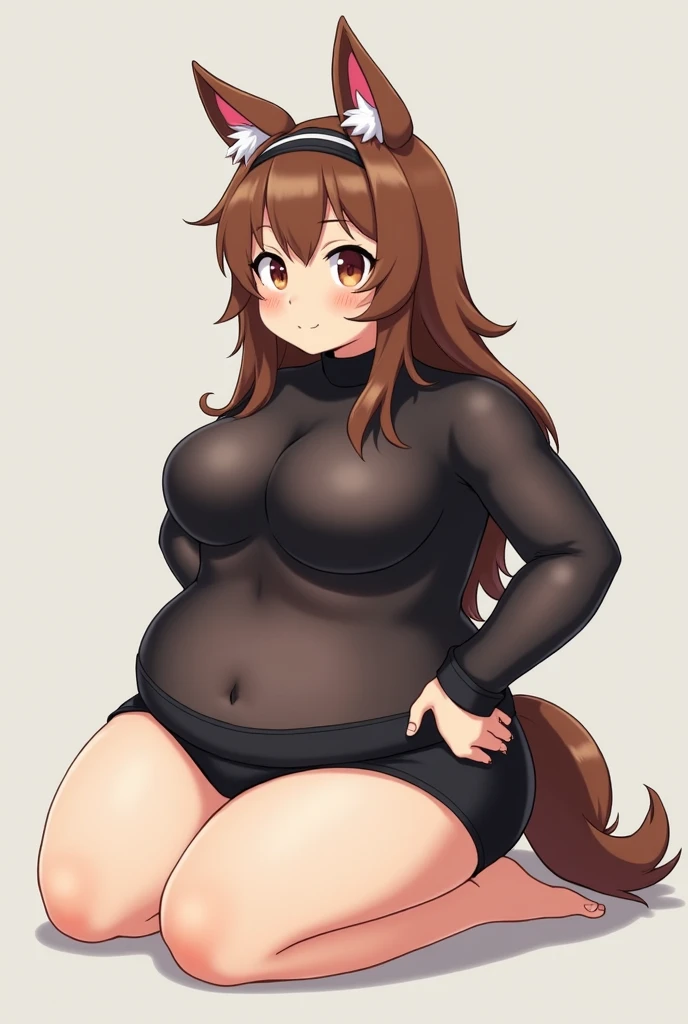 anime girl mit Hasenohren and a white top, Lola-Bunny-Fanart, OC-Kommission, Bunny Girl, casual pose, dick, mit Hasenohren, Im Anime-Stil, Order for high resolution, Charakter im Anime-Stil, ein Tanktop tragen, mit langen Schlappohren, fullbody commission for, Im Anime-Stil, sweet character, with large rabbit ears, bra visible, (((black panties))), borwn pupils, brown hair, tanned skin