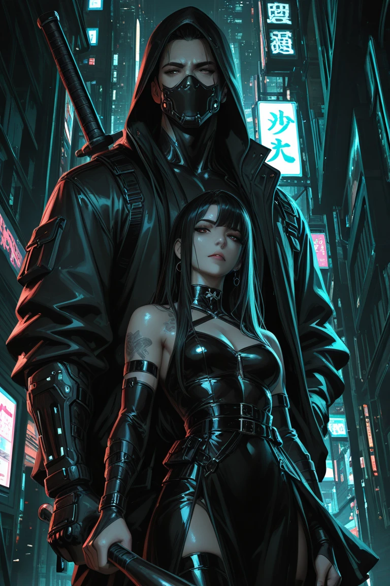 masked anime woman and skull-bodied man make war, headphone, cigarette, detailed colorful outfits, clothes like the phantom character warfare 2 from call of duty modern, with a gold chain around his neck, cinematic lighting, incredible, among mysteries, highly detailed, ultra detailed, cinematic trailer, clothes like the phantom character warfare 2 from call of duty modern, navigating through the ruins of a destroyed city, anime girl, with headphones, black and purple uniform, ballistic vest, destroyed city